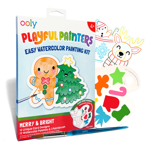 OOLY - Playful Painters Easy Watercolor Painting Kit - Merry & Bright