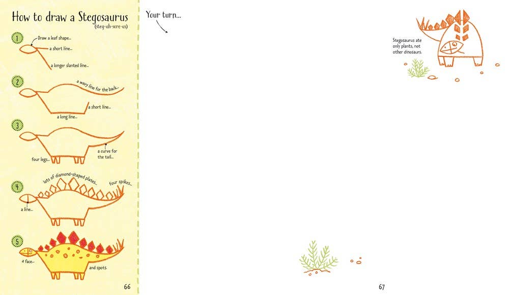 HarperCollins - Step-By-Step Drawing Dinosaurs : Usborne