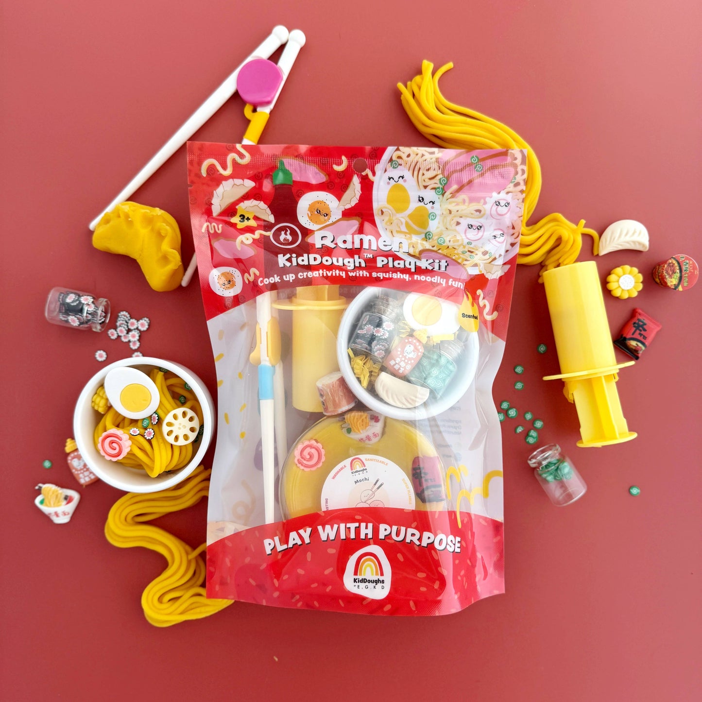 Earth Grown KidDoughs (KidDoughs by EGKD) - Ramen KidDough Play Kit