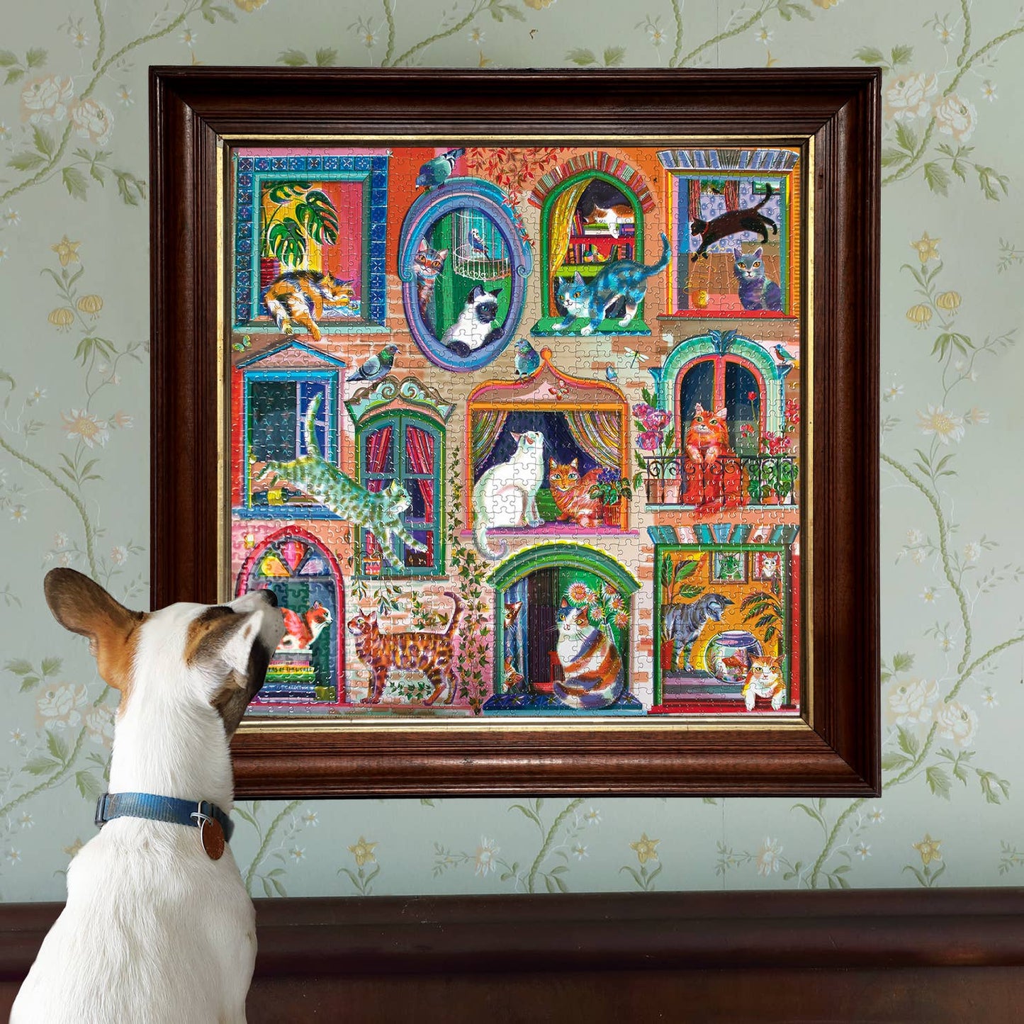 eeBoo - Cats in Windows 1000 Piece Square Puzzle