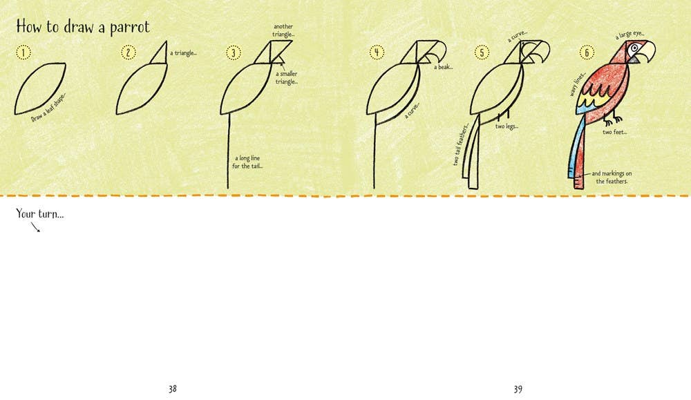 HarperCollins - Step-By-Step Drawing Animals : Usborne