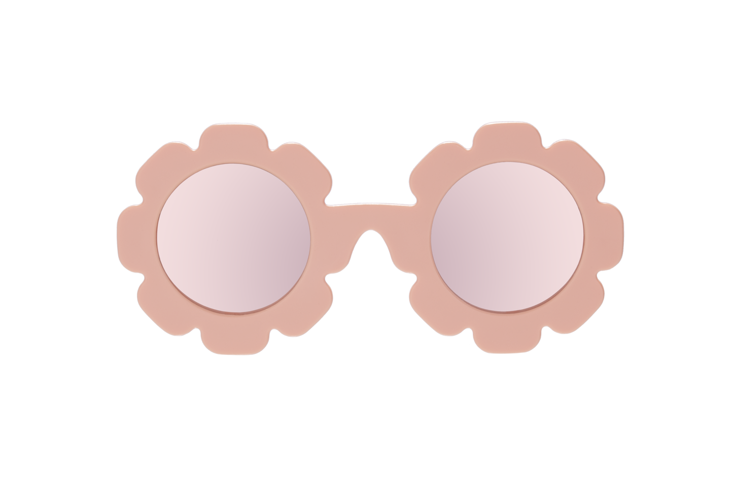 Babiators - Polarized Flower Sunglasses: Ages 6+ / Peachy Keen | Rose Gold Mirrored Lens