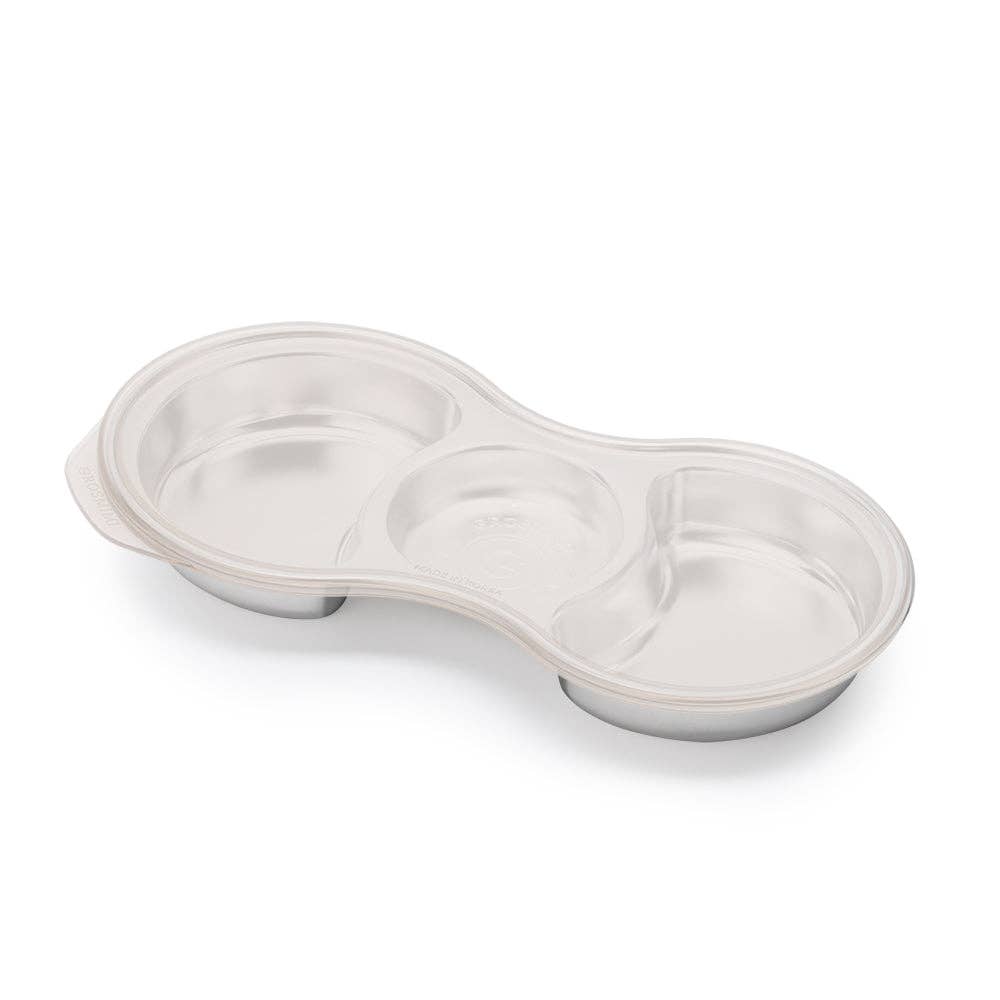 Grosmimi (zezebaebae) - Grosmimi Stainless Steel Food Tray with 3 Compartment: With suction