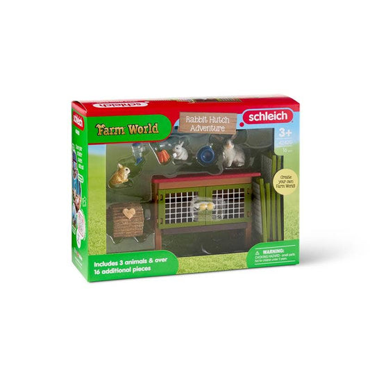 Schleich - Rabbit Hutch Farm Figurine Toys Play Set