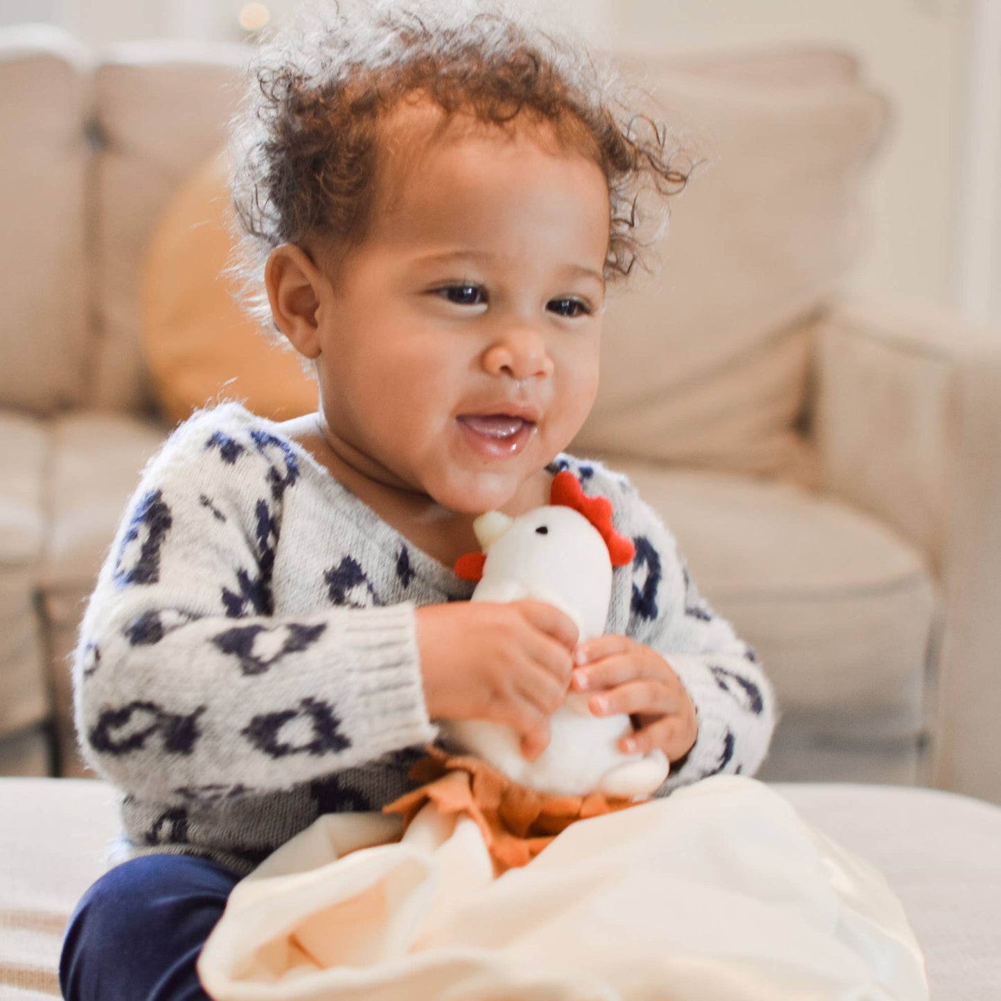 Yikes Twins - Chicken Lovey security blanket for travel and bedtime