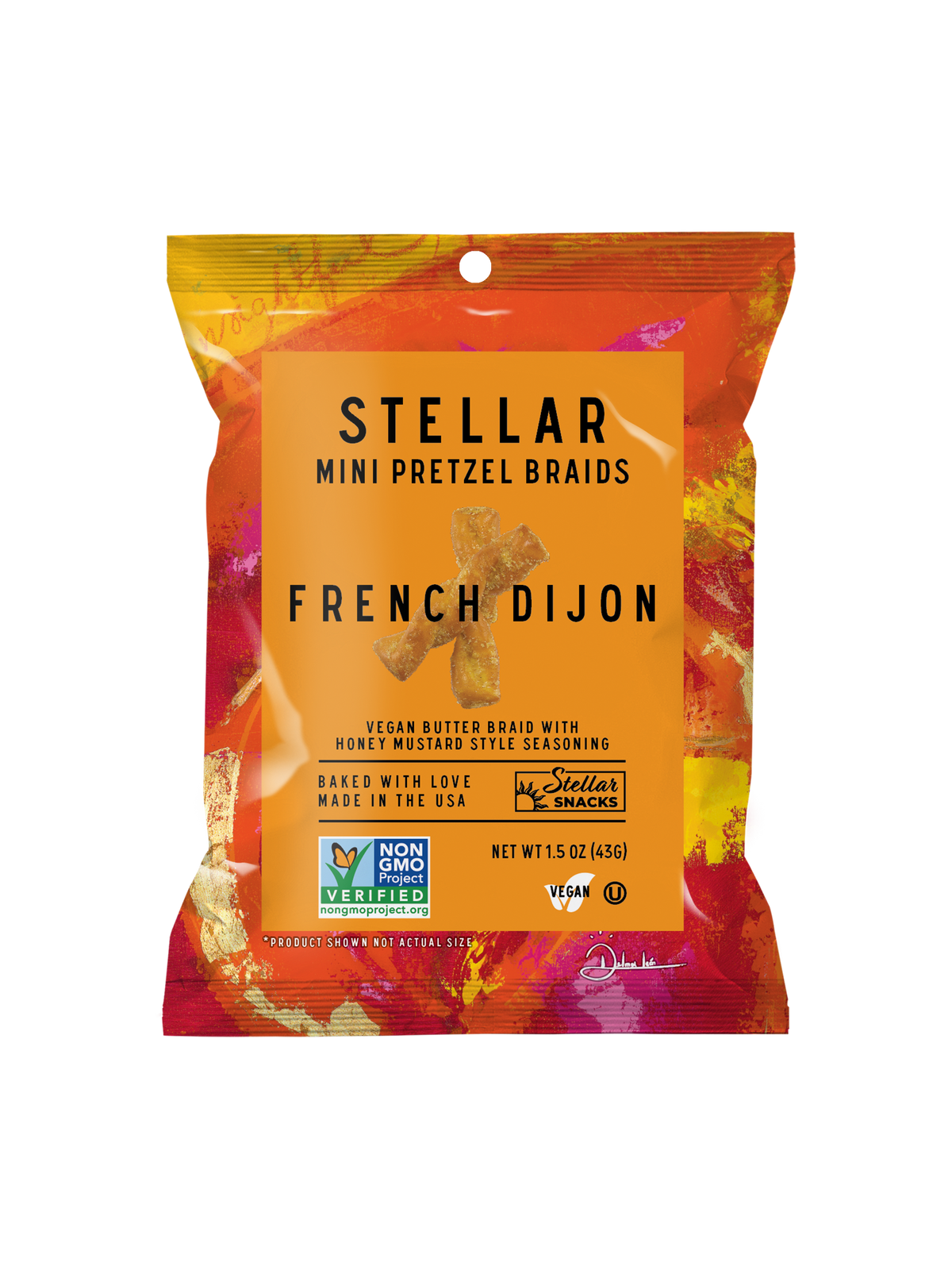 Stellar Snacks - Stellar Pretzel Braids - French Dijon - 1.5oz