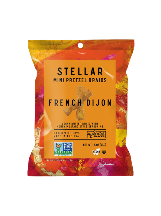 Stellar Snacks - Stellar Pretzel Braids - French Dijon - 1.5oz