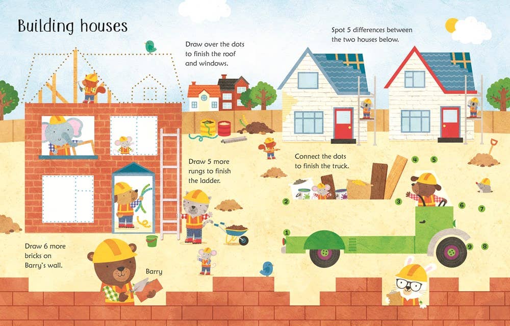 HarperCollins - Wipe-Clean Construction Site Activities : Usborne