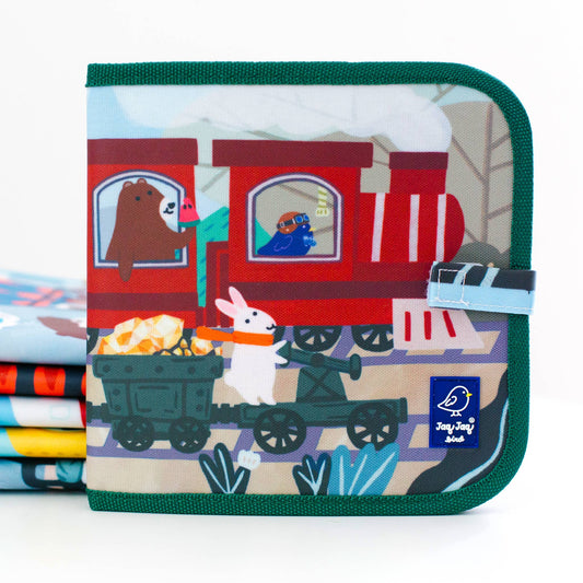 Jaq Jaq Bird - Train Activity Dry Erase Book