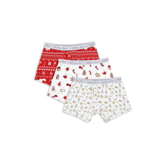 Bellabu Bear - Boy's Holiday Boxer Brief Underwear 3-Pack: 6/7Y
