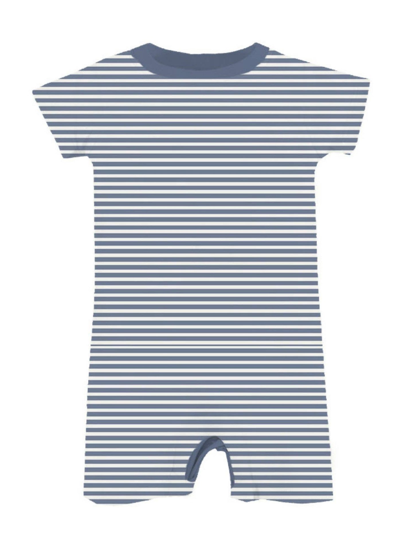gunamuna - SS26 COTTON SHORTIE ROMPER : Blue Stripe / 12-18months