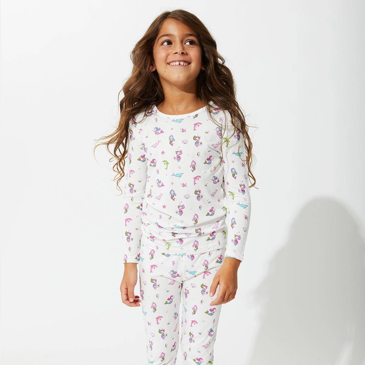 Bellabu Bear - Mermaid Bamboo Kids Pajamas: 3T