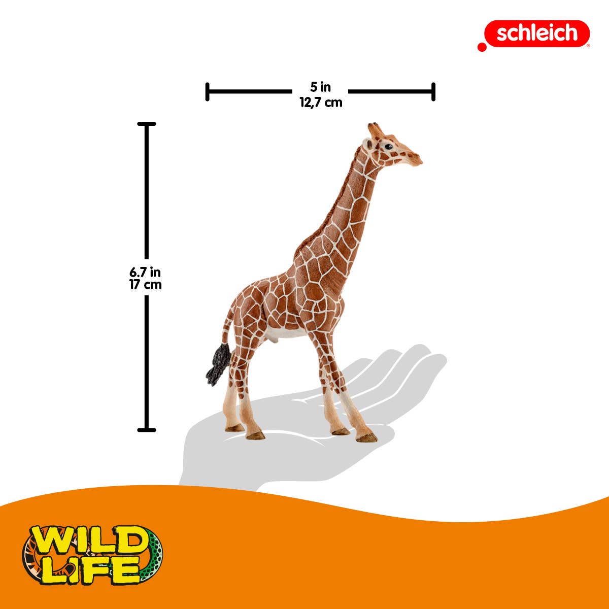 Schleich - Giraffe, Male Safari Animal Toy