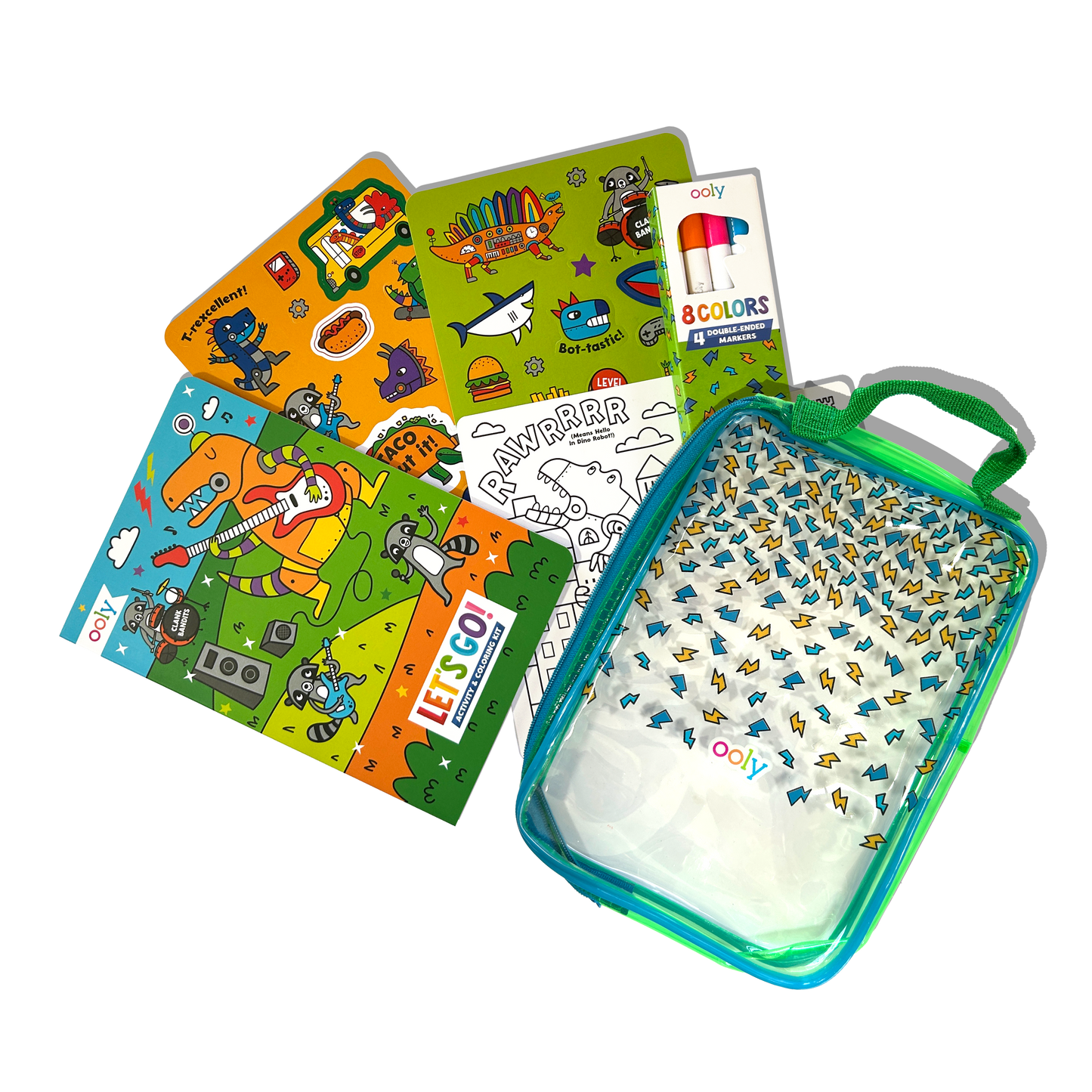 OOLY - Let's Go!: Activity & Coloring Kit - Robo Dinos