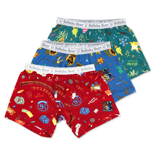 Bellabu Bear - Harry Potter House Pride Bamboo Brief Boxer Underwear 3-Pack: 2/3T