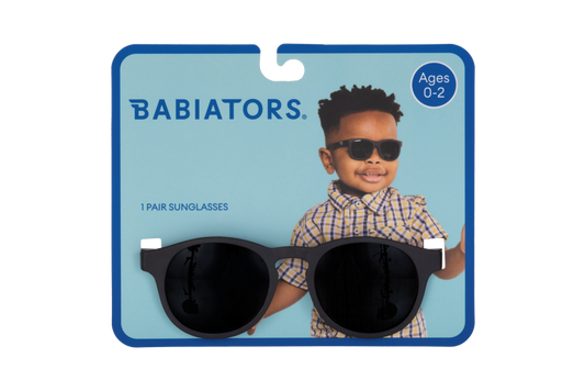 Babiators - Jet Black Keyhole Kids Sunglasses on Peggable Hangtag : Ages 3-5