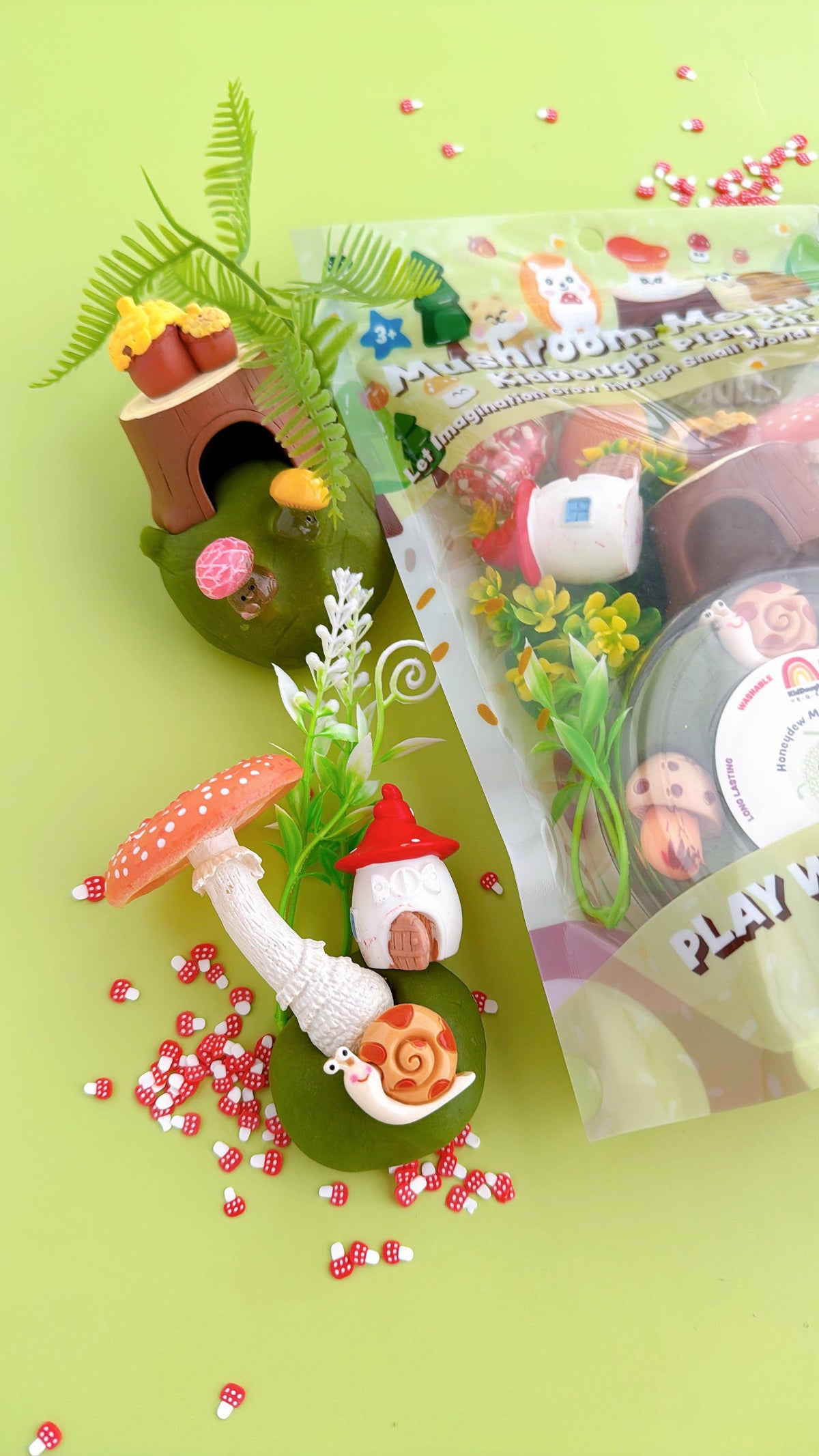 Earth Grown KidDoughs (KidDoughs by EGKD) - Mushroom Meadow KidDough Play Kit