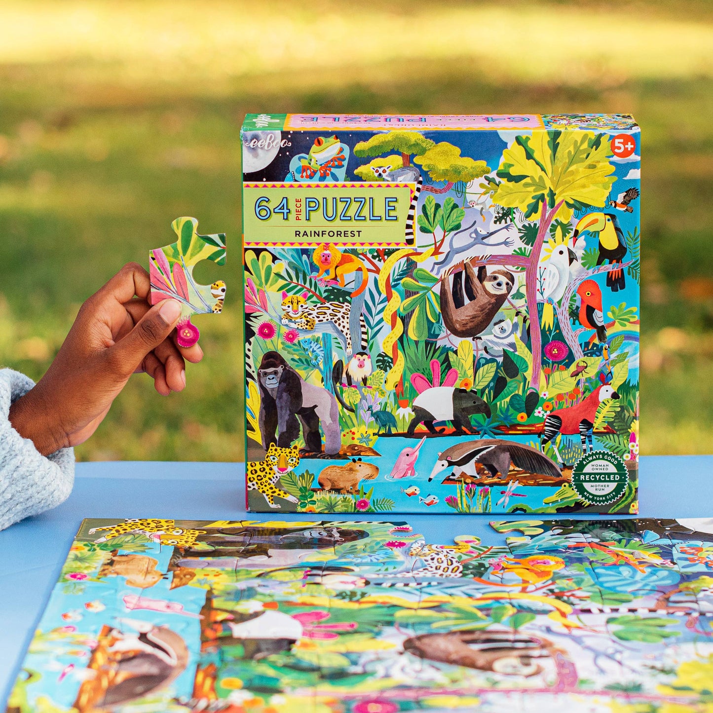 eeBoo - Rainforest 64 Piece Square Puzzle