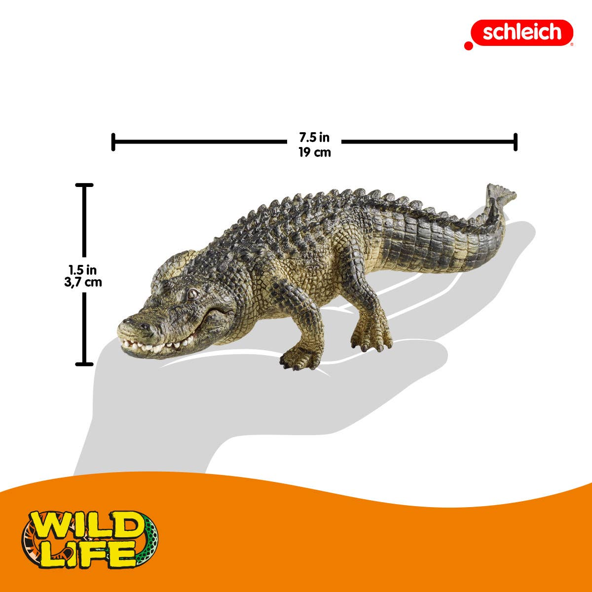 Schleich - Alligator Figurine with Movable Jaw - Detailed Toy Figurine