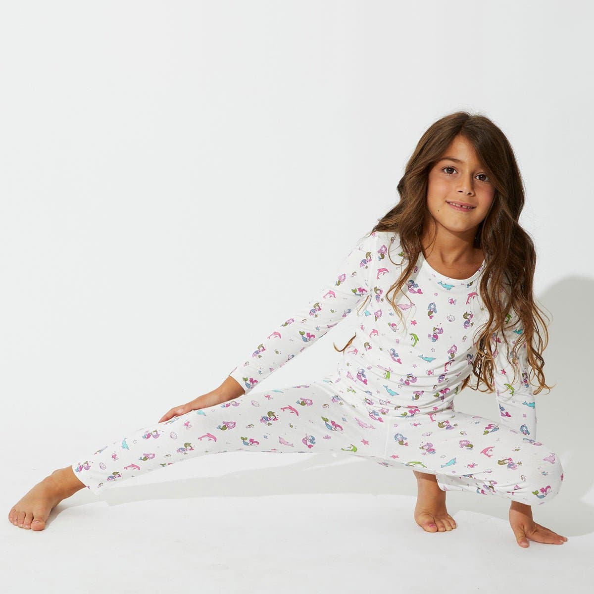 Bellabu Bear - Mermaid Bamboo Kids Pajamas: 3T