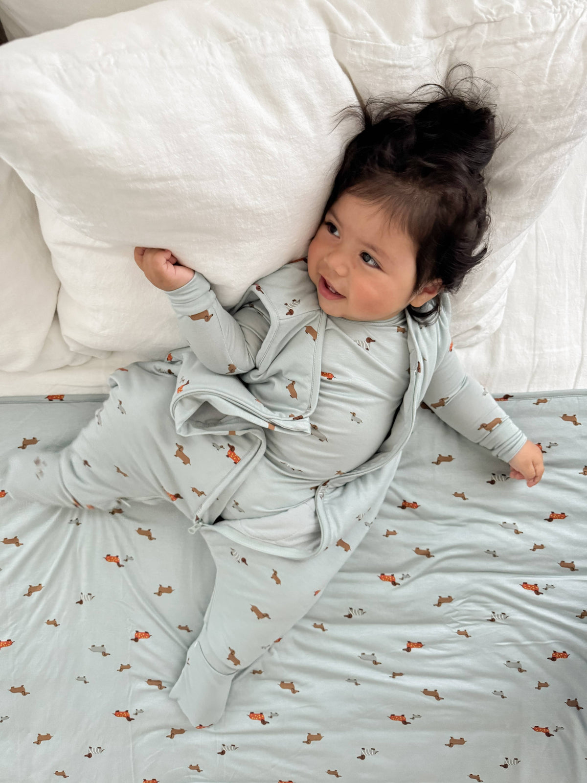 gunamuna - SS26 FOOTIE SLEEP BAG: Baseball goose / 18-36M / 0.5