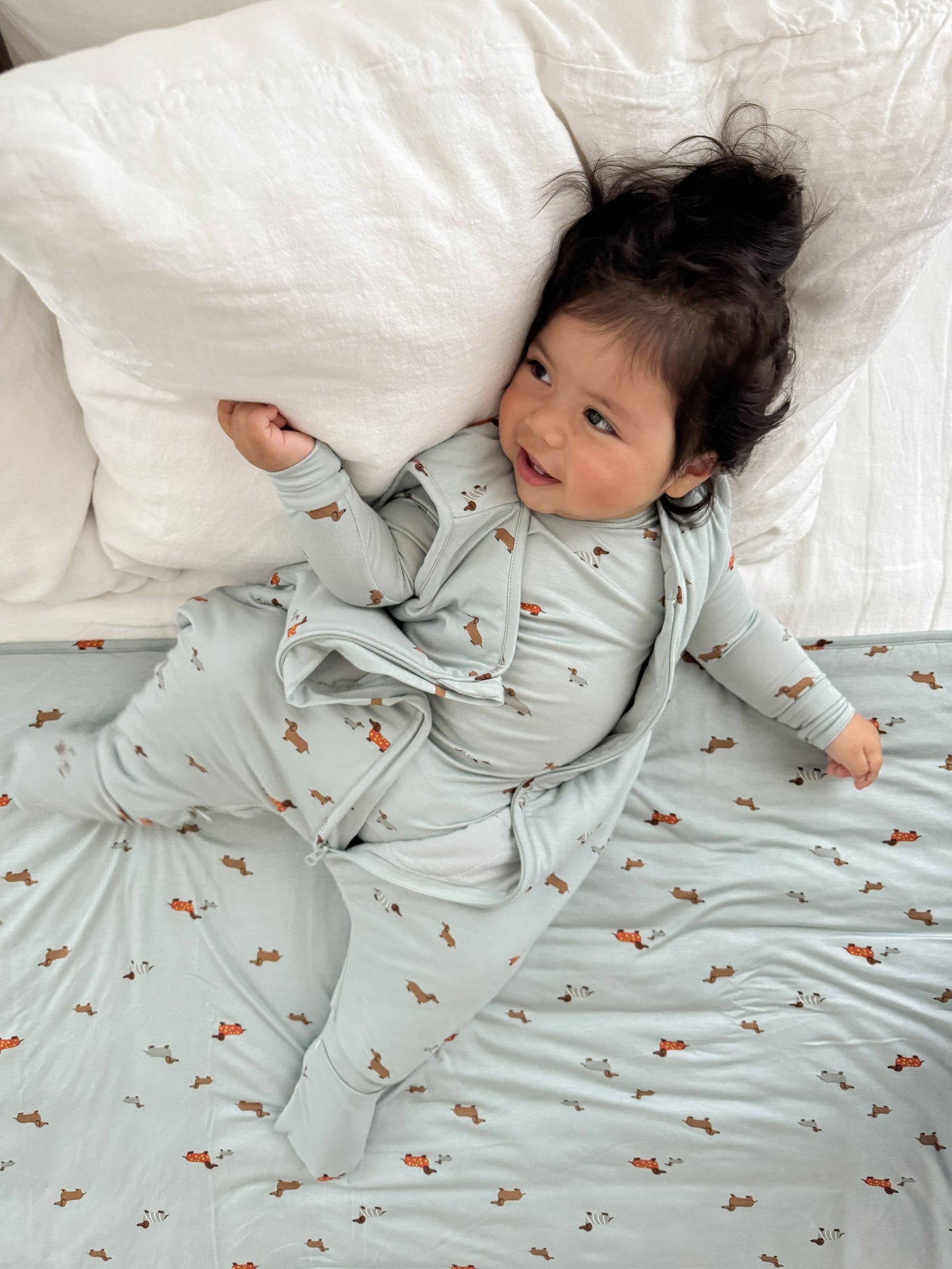 gunamuna - SS26 FOOTIE SLEEP BAG: Ocean / 18-36M / 0.5