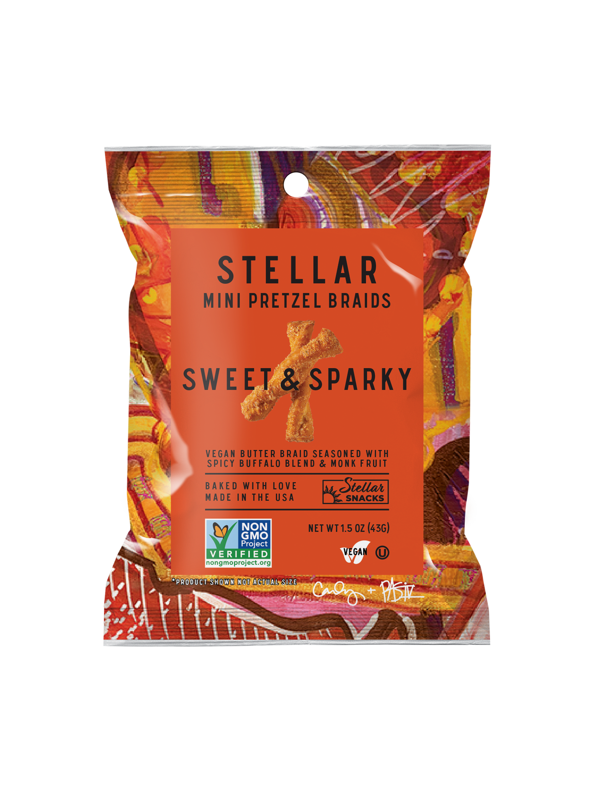 Stellar Snacks - Stellar Pretzel Braids - Sweet & Sparky - 1.5oz