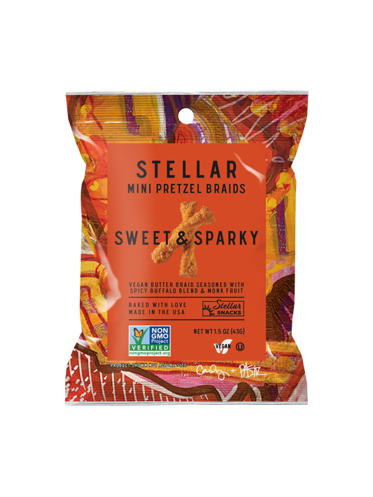 Stellar Snacks - Stellar Pretzel Braids - Sweet & Sparky - 1.5oz