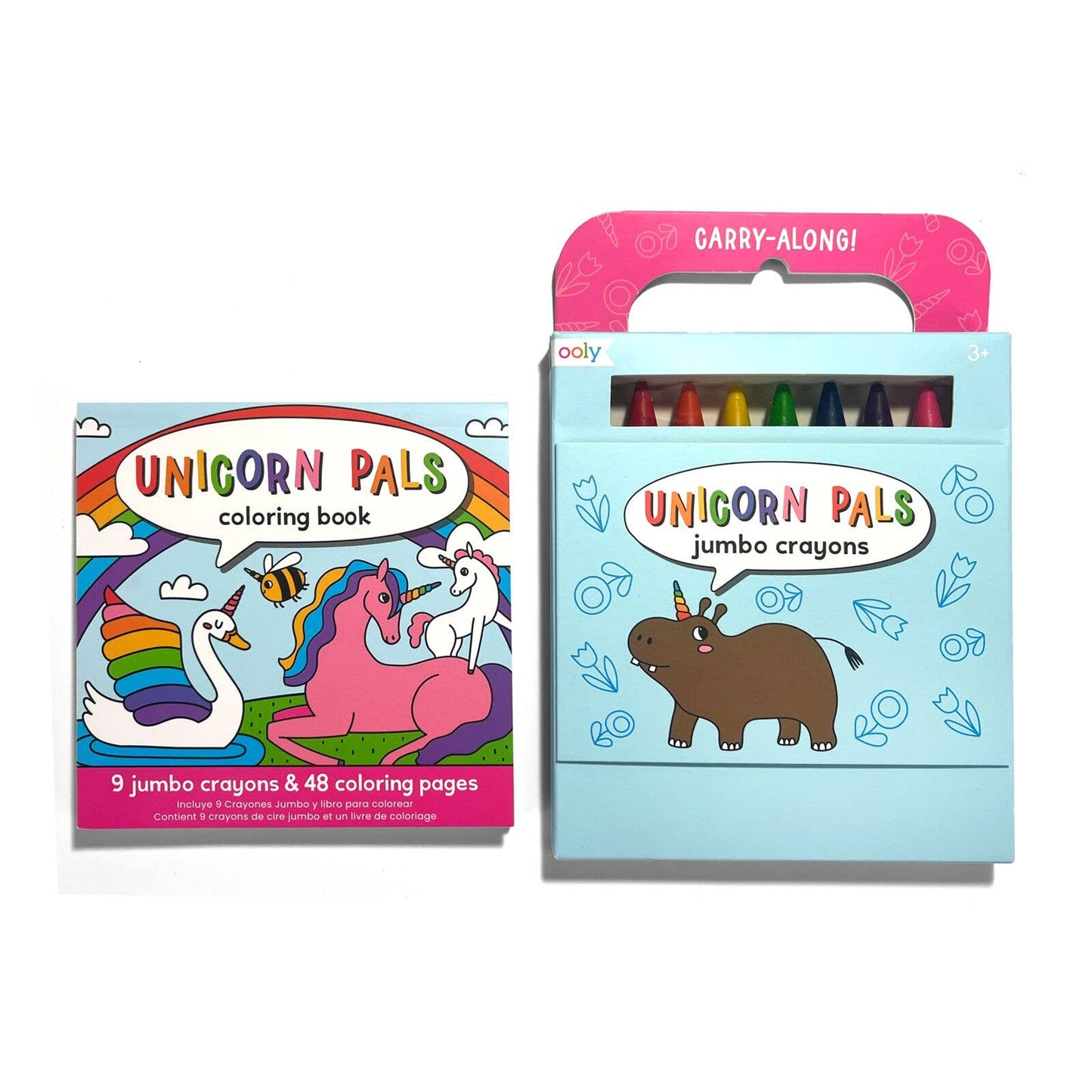 OOLY - Carry Along Crayons & Coloring Book Kit - Unicorn Pals