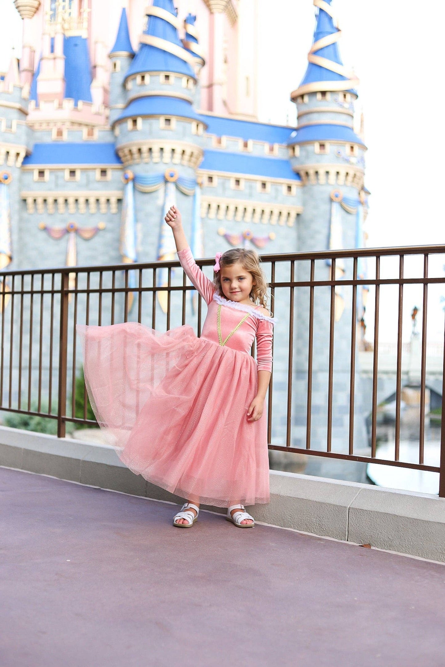 Joy Costumes by Teresita Orillac - Princess Briar Rose pink costume dress: M (6-8 years)