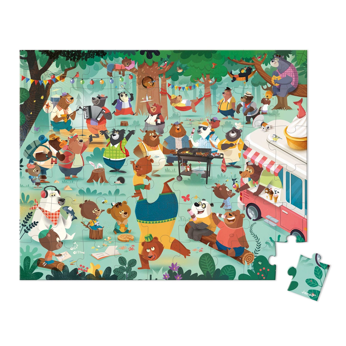 Janod - Puzzle - Family Bears - 54 Pcs