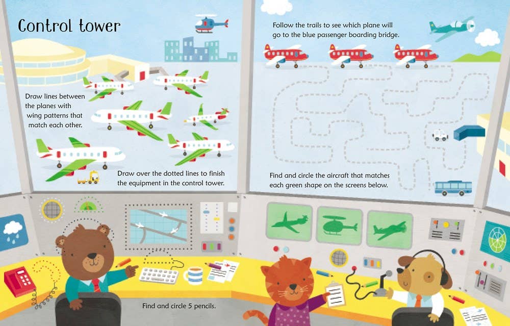 HarperCollins - Wipe-Clean Airport Activities : Usborne