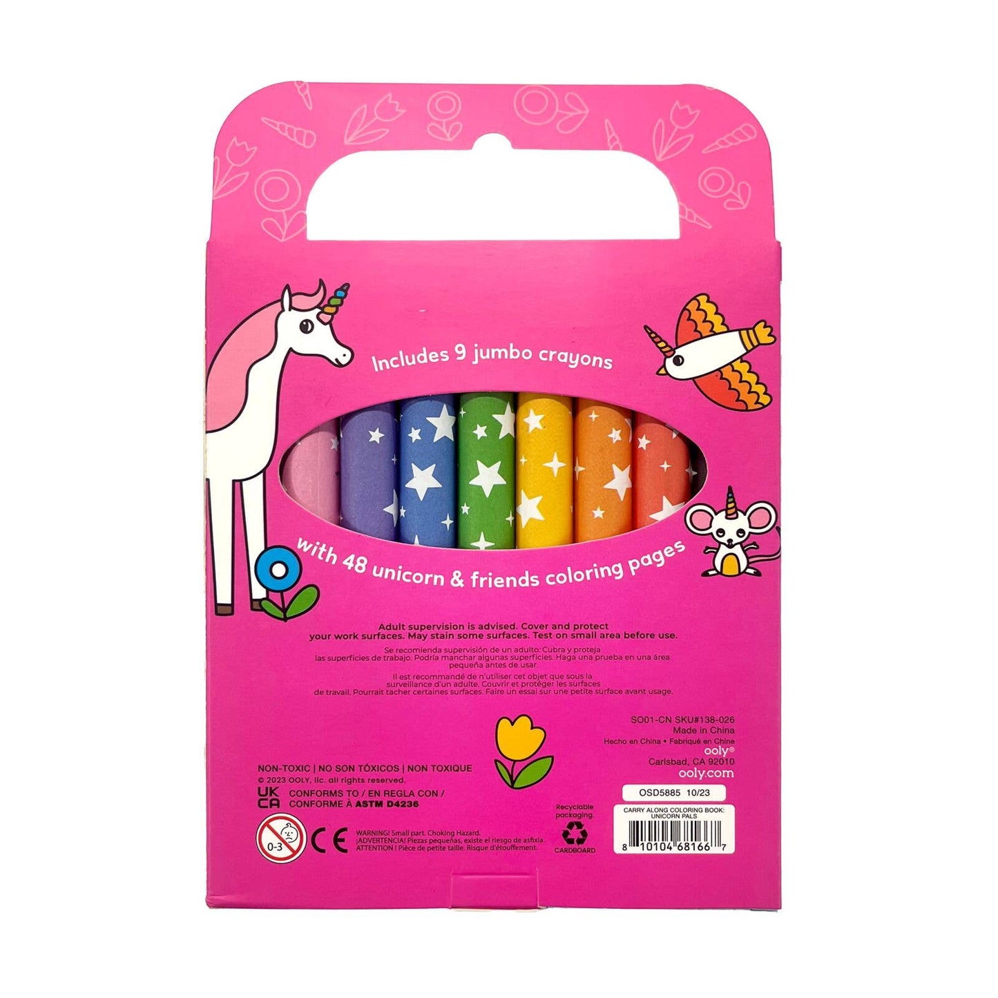 OOLY - Carry Along Crayons & Coloring Book Kit - Unicorn Pals