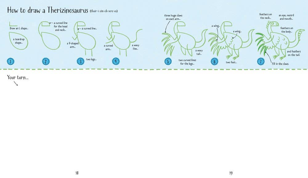 HarperCollins - Step-By-Step Drawing Dinosaurs : Usborne