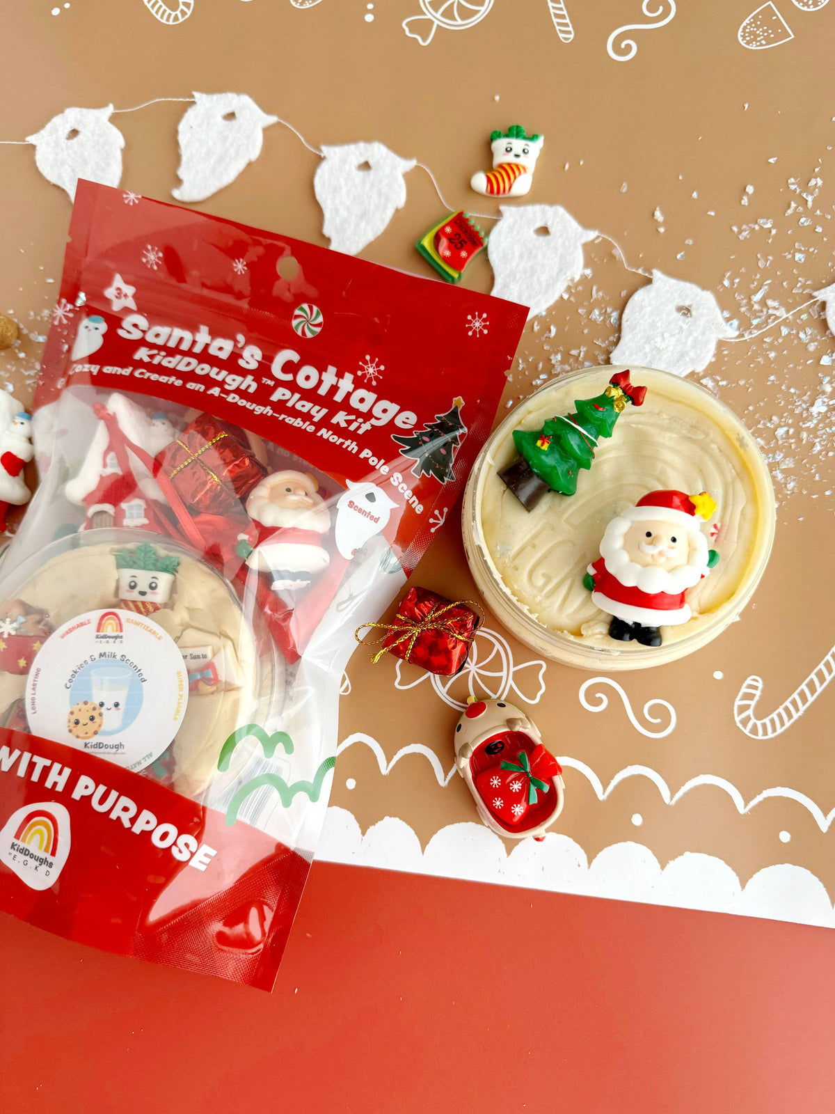 Earth Grown KidDoughs (KidDoughs by EGKD) - Santa's Cottage KidDough Play Kit