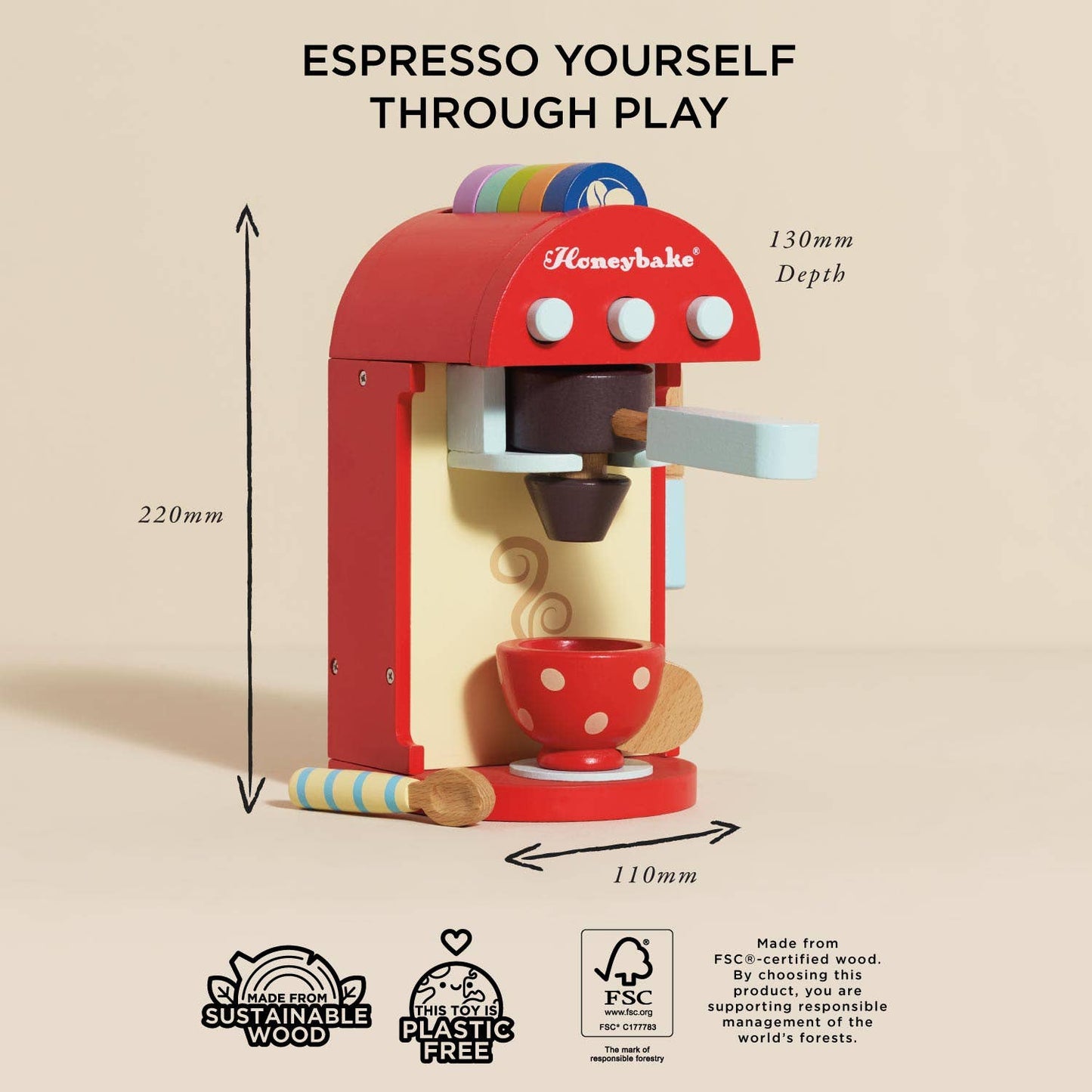 Le Toy Van, Inc. - Wooden Toy Coffee Machine & Pods