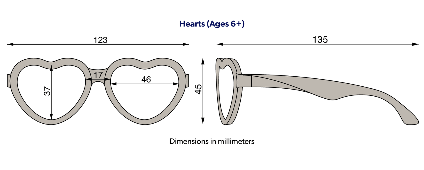 Babiators - Polarized Heart Sunglasses: Ages 6+ / Sweet Cream | Rose Gold Mirrored Lens