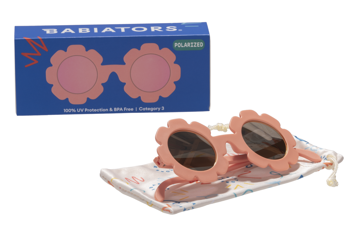 Babiators - Polarized Flower Sunglasses: Ages 6+ / Irresistible Iris | Lavender Mirrored Lens