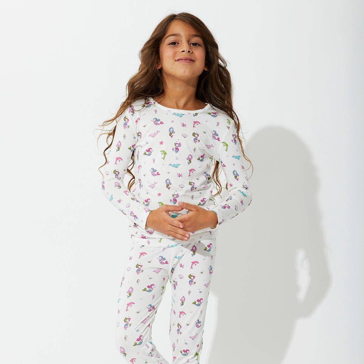 Bellabu Bear - Mermaid Bamboo Kids Pajamas: 3T