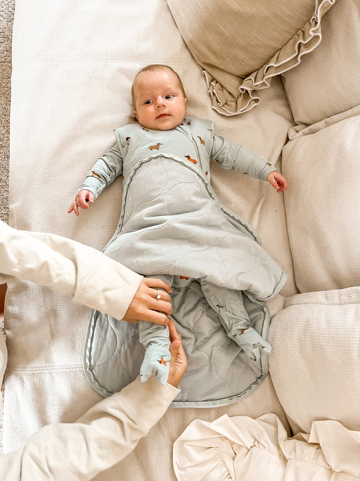 gunamuna - SS26 SLEEP BAG 0.5 TOG: Up up and away / 24-36M