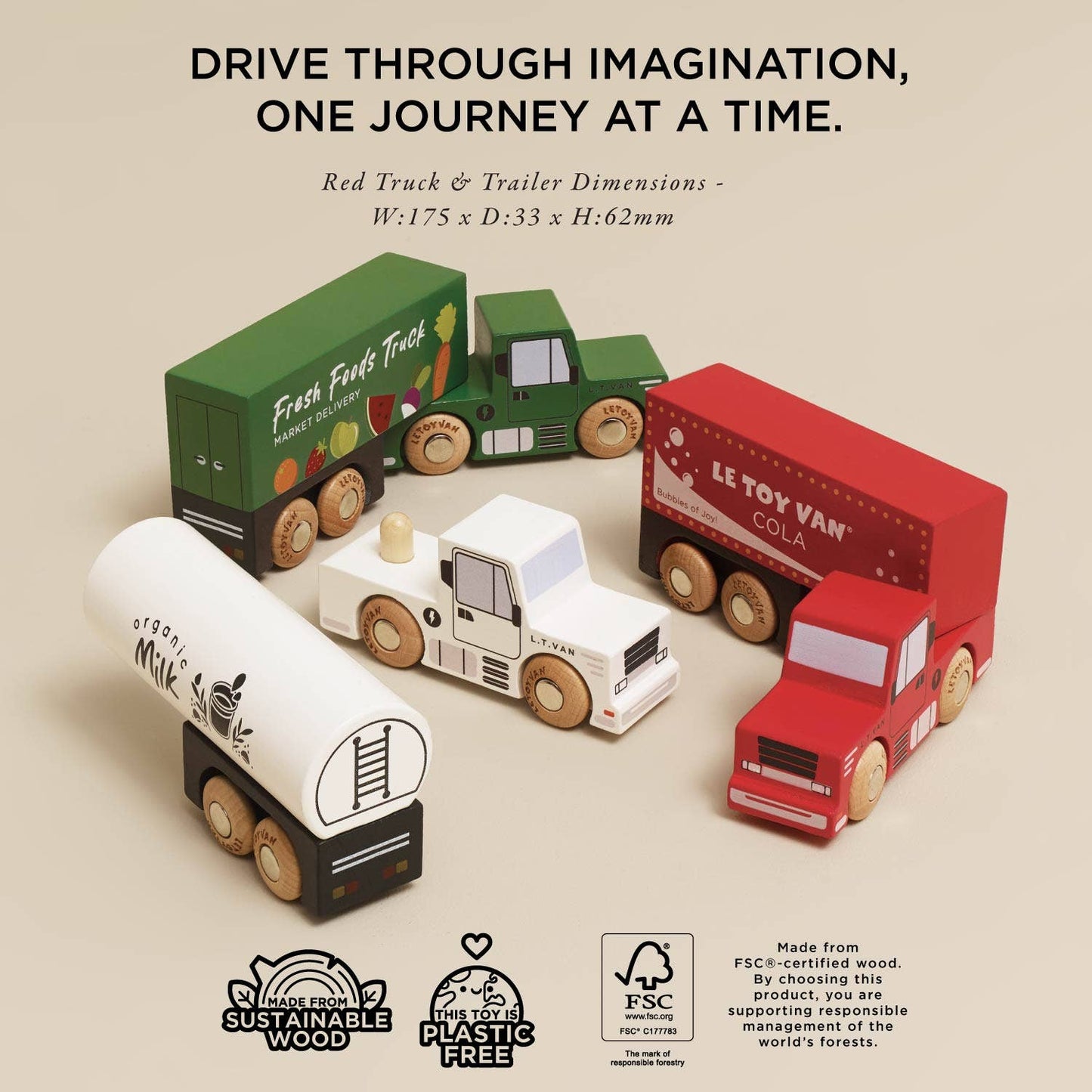Le Toy Van, Inc. - Wooden Trailer Truck Set