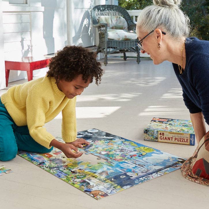 eeBoo - Within the Biomes 48 Piece Giant Puzzle