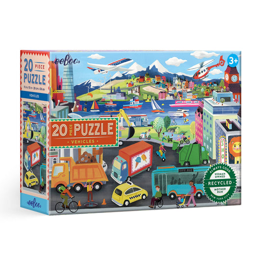 eeBoo - Vehicles 20 Piece Puzzle