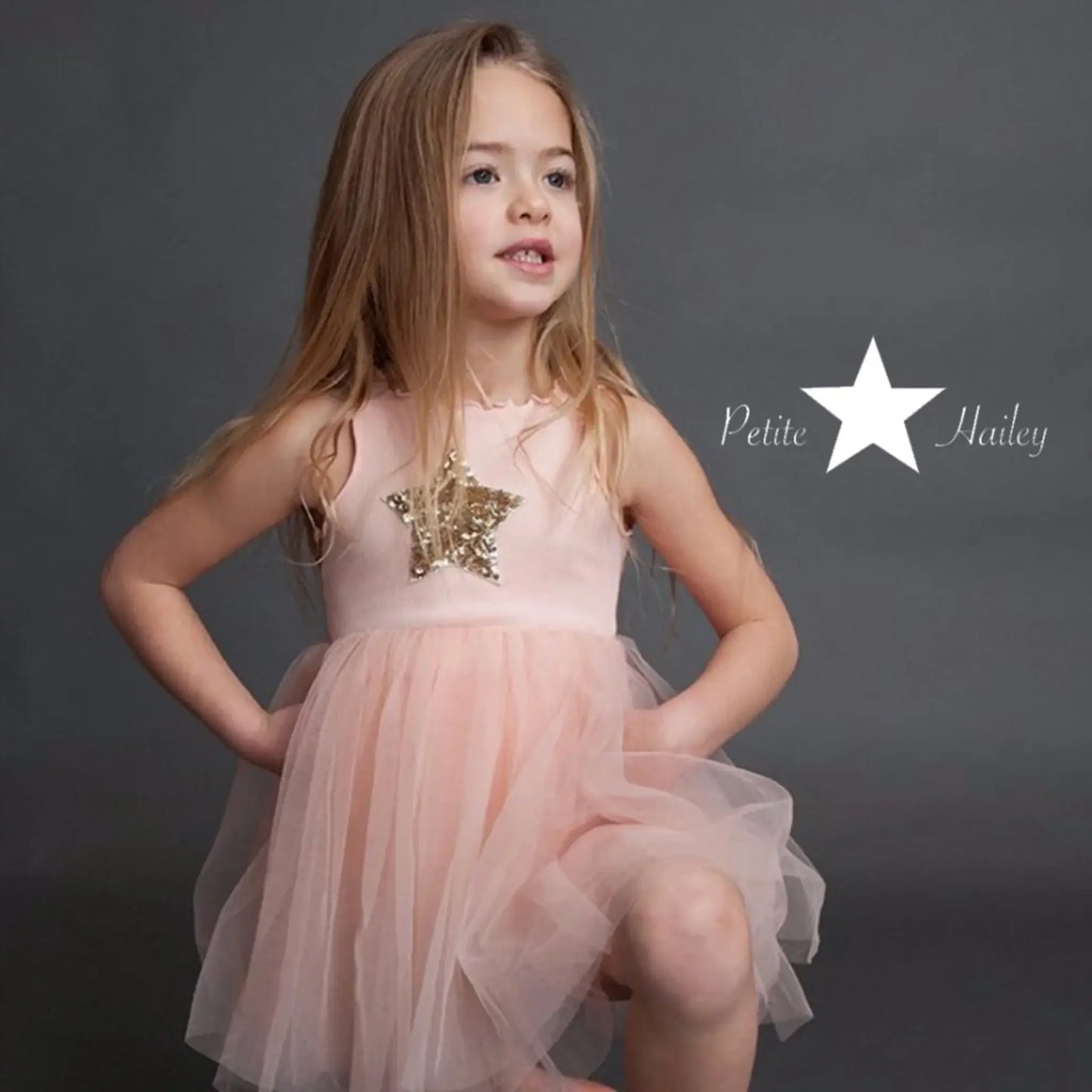 Petite Hailey - PH Star Tutu Dress: Peach / 3