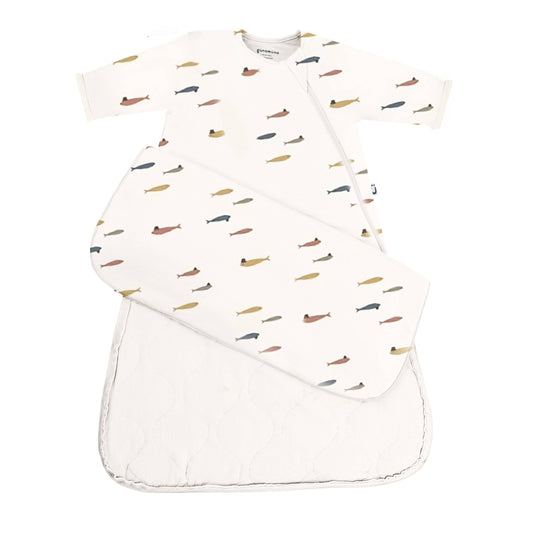 gunamuna - FW24 LONG SLEEVE SLEEP BAG : Fish with a hat / 3-9M / 1.0