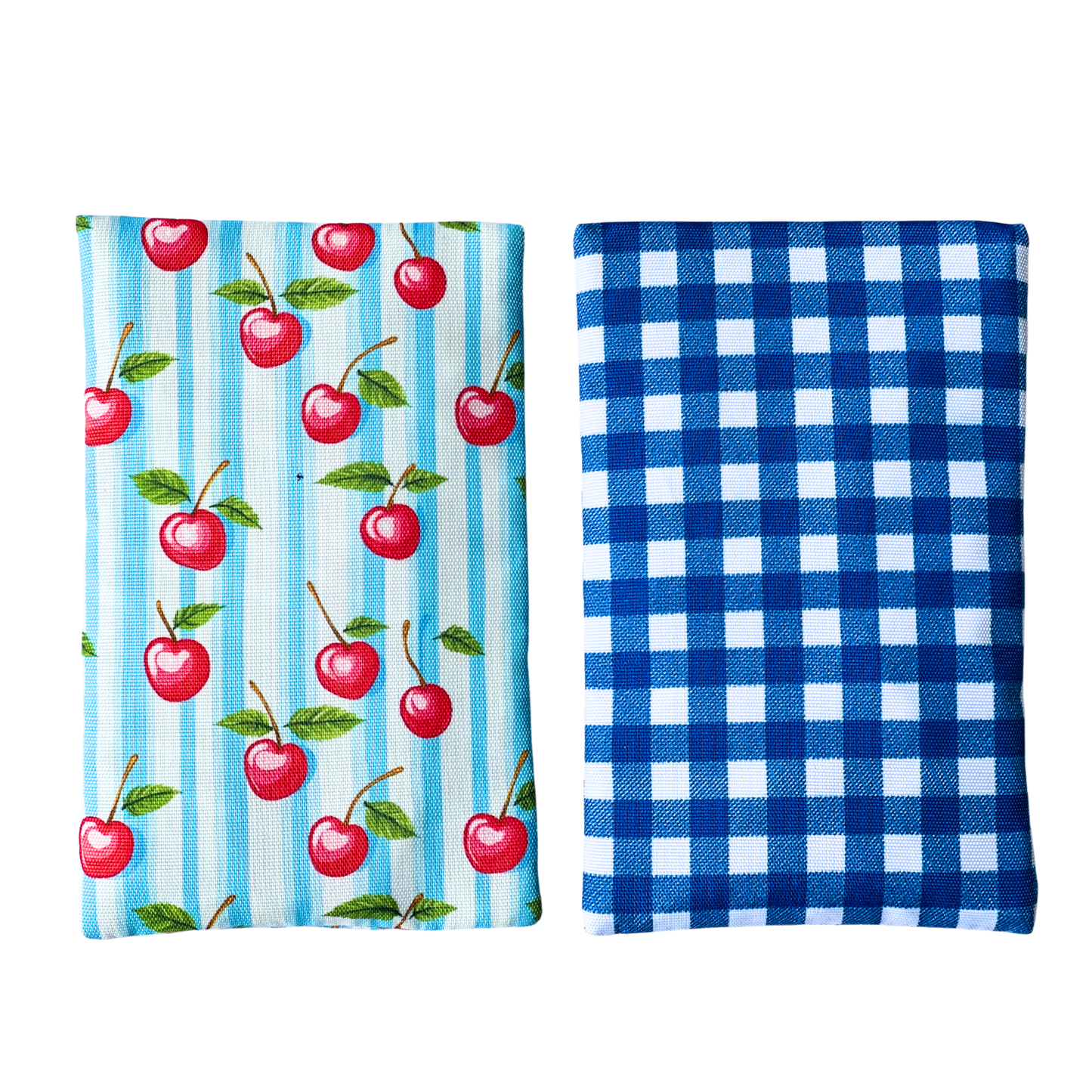 Yumbox - Gel Ice Packs in Fabric Sleeves 2-Pack - Vichy & Cherries