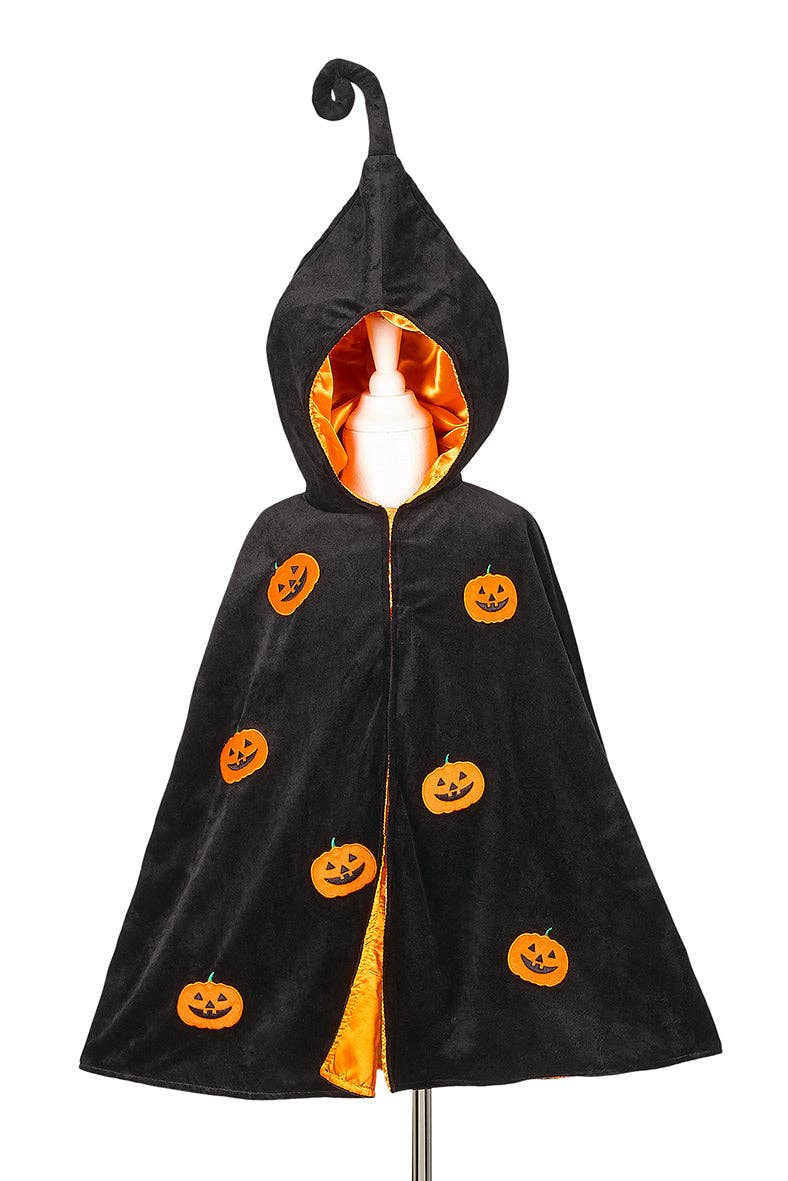 Speedy Monkey - Pumpkin Costume Cape for Kids - Carnival & Festive Use - sz 4-8 yrs