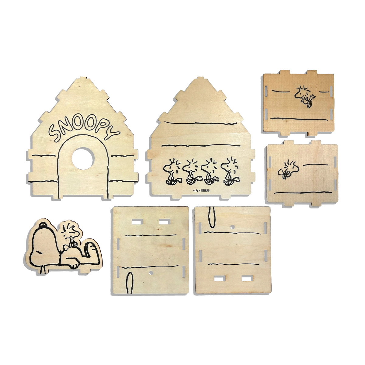 OOLY - OOLY x Peanuts: Color-in' Wooden Birdhouse Kit