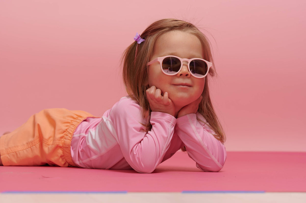 Babiators - Pretty in Pink Polarized Keyhole Sunglasses w/ Mirrored Lens: Ages 3-5
