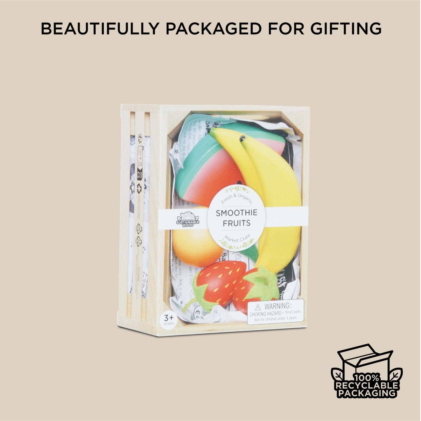 Le Toy Van, Inc. - Smoothie Fruit Wooden Market Crate